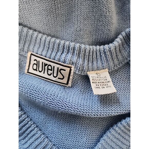 Aureus Golf Sweater Mens Large Blue‎ TPC Sawgrass Embroidered Vintage - Picture 7 of 9